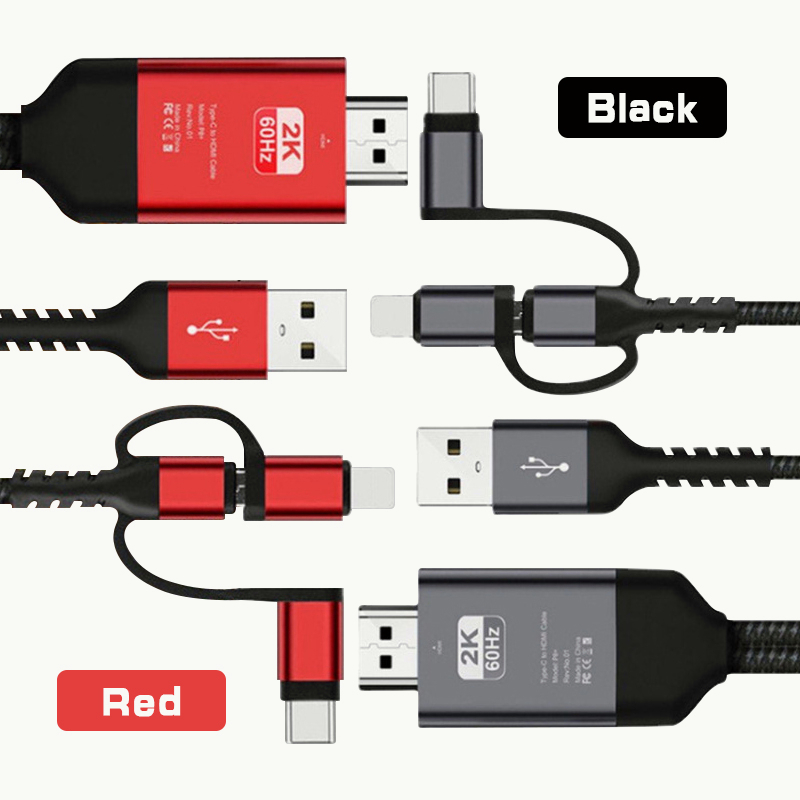 3IN1 USB Universal Mirascreen HDMI Same Screen Adapter Cable Phone ...