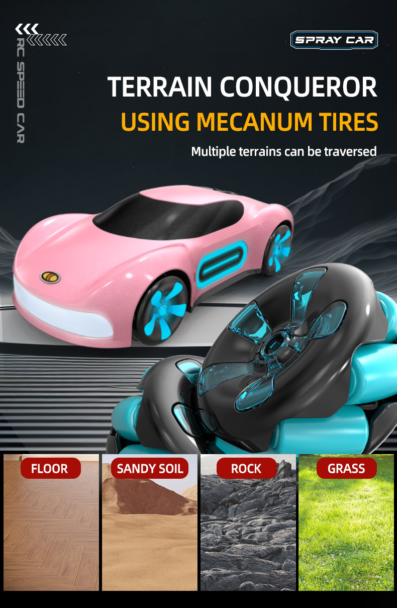 Remote Control Concept Car Delin Light Spray Drift Stunt Car All-Round ...