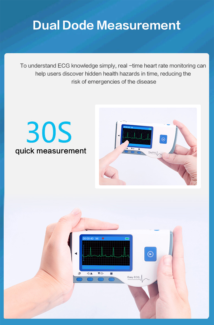 Lepu Medical Easy ECG Monitor Portable Handheld Electrocardiogram ...