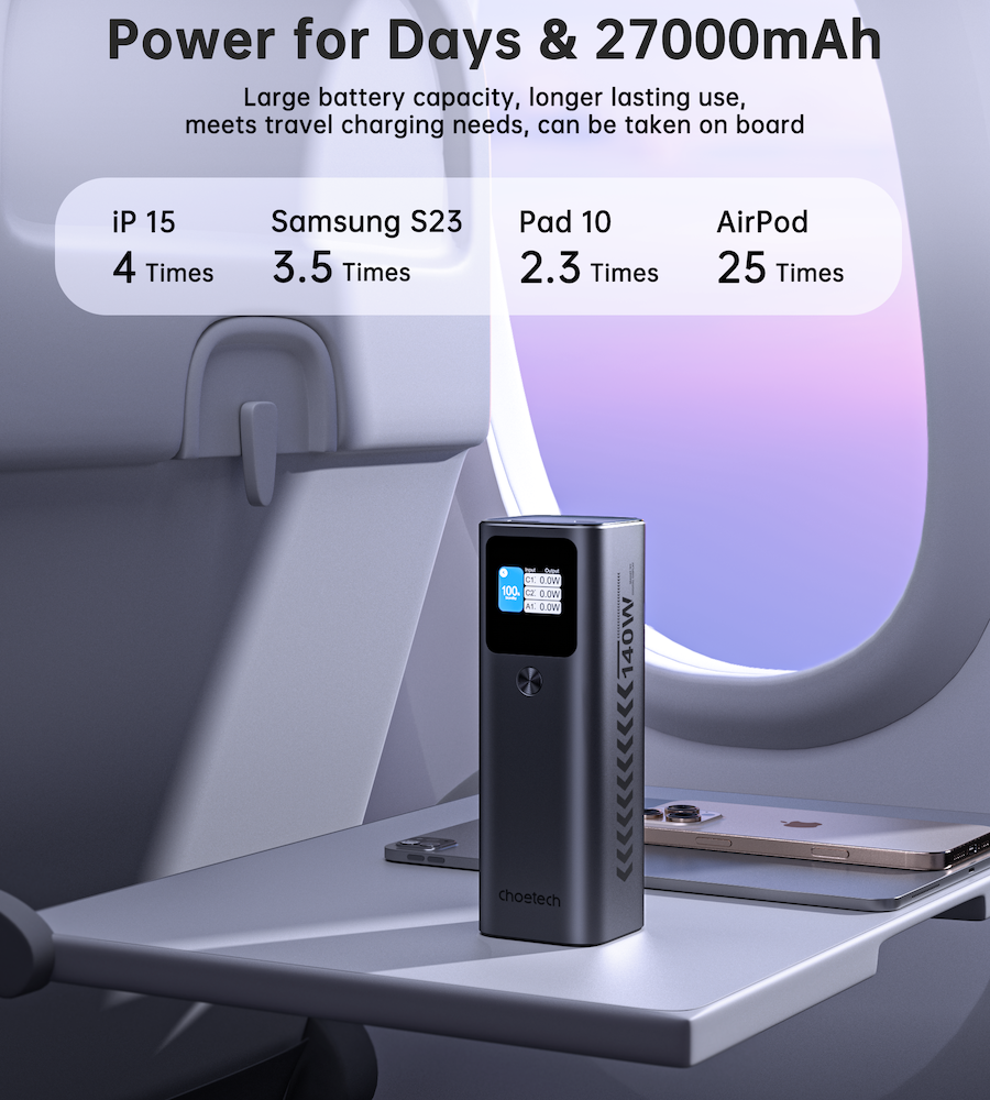 Choetech B701 B702 B670 10k/20k/27kmAh High Speed Fast Charging ...