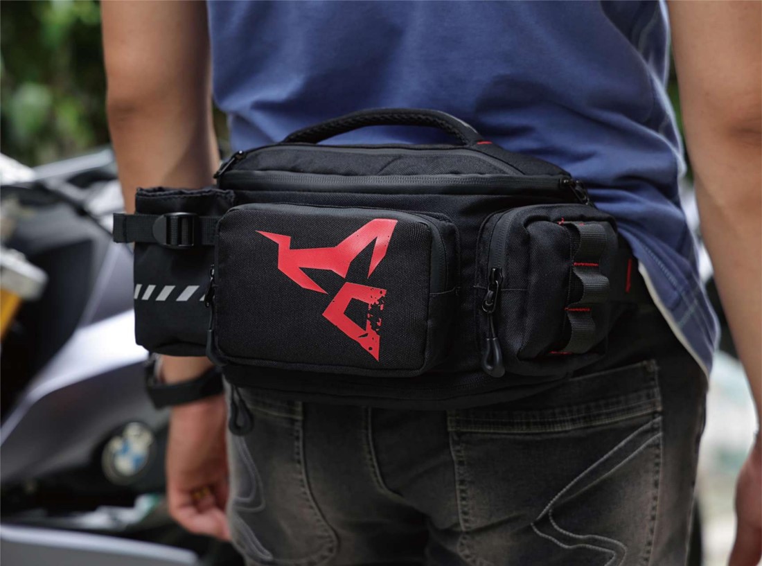 MOTO CENTRIC MOTORCYCLE RIDING WAIST PACK BELT BAG / CROSS BODY BAG ...
