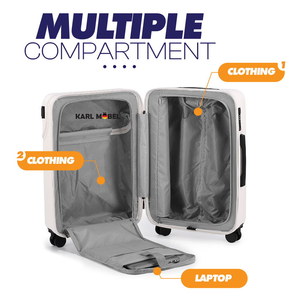 Luggage Bag Travel 20 24 26 Inch Bagasi Travel Tahan Lasak USB Luggage ...