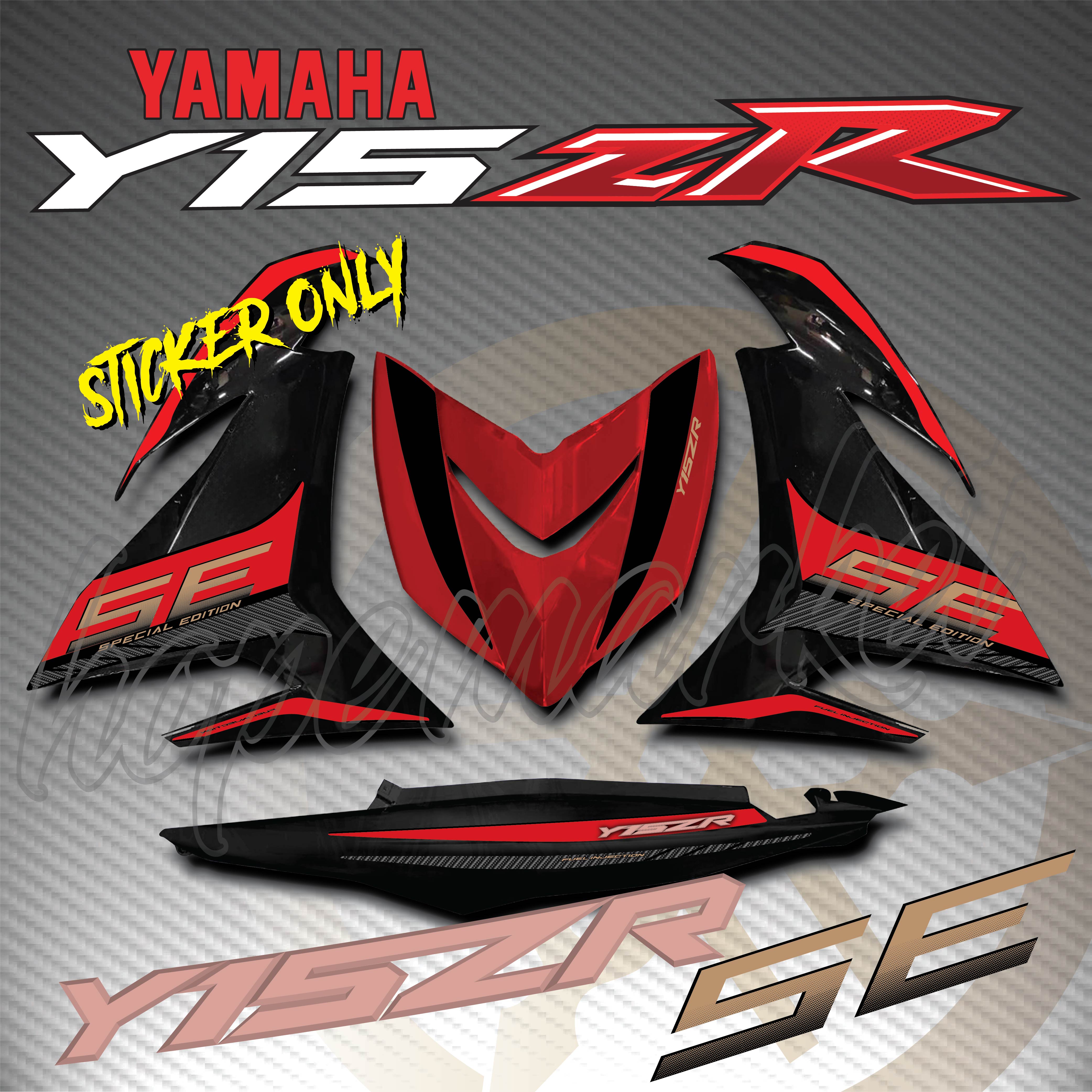 STRIPE MOTOR YAMAHA Y15 Y15ZR 150 S.E 2024 DESIGN MY CUSTOM BODY ...