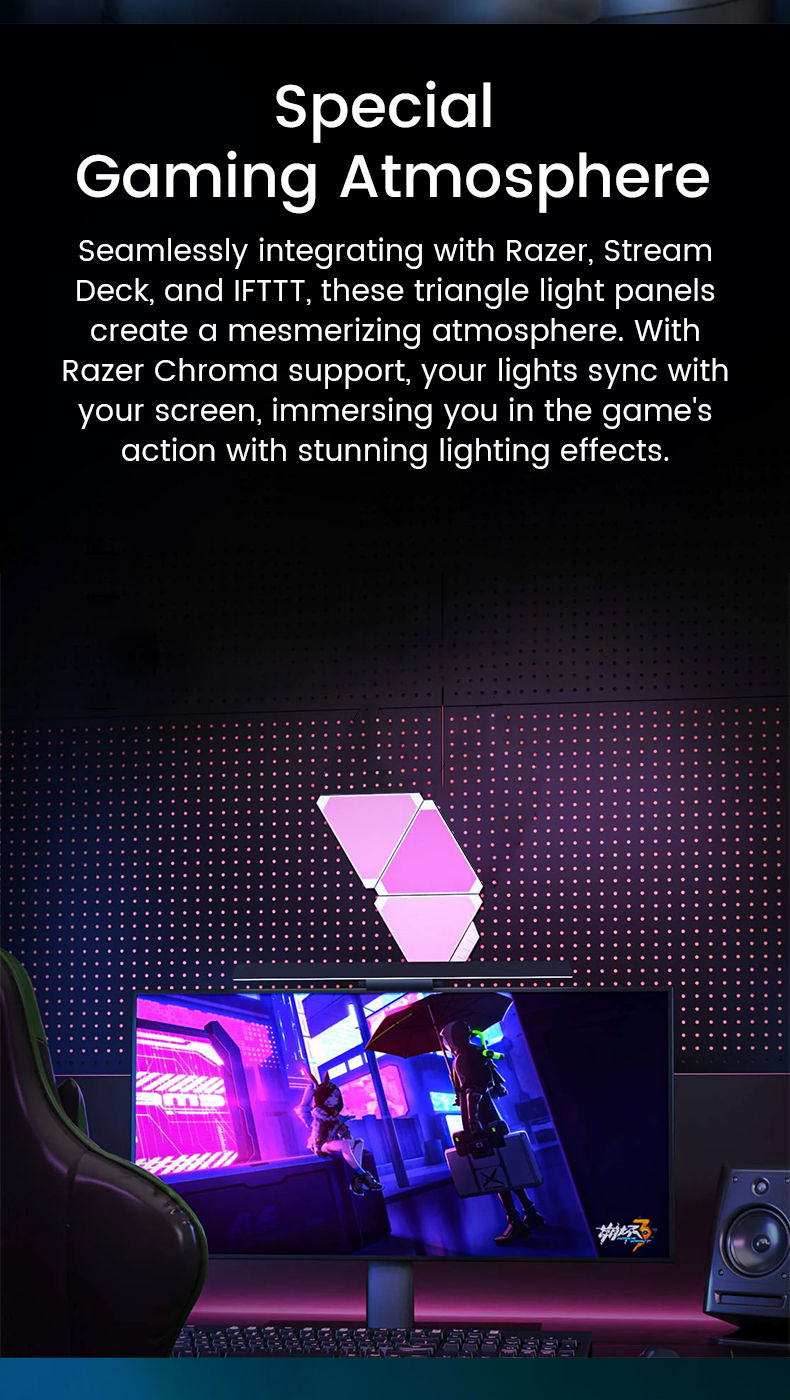 COLOLIGHT TRIANGLE Extension 3 Light Panels Starter Kit Creative Smart ...