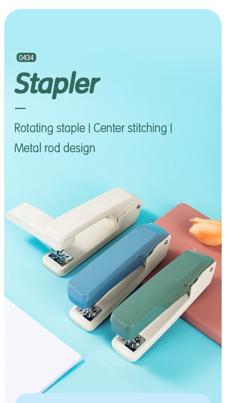 Deli 360° Rotating Stapler for No. 24/6 & 26/6 Bullets 可旋转订书机 Office ...