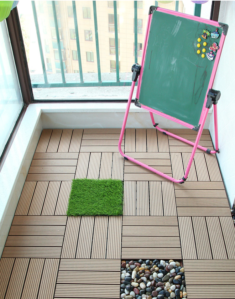 30X30cm×2cm Outdoor balcony Plastic wood floor 30X30X2cm Courtyard ...