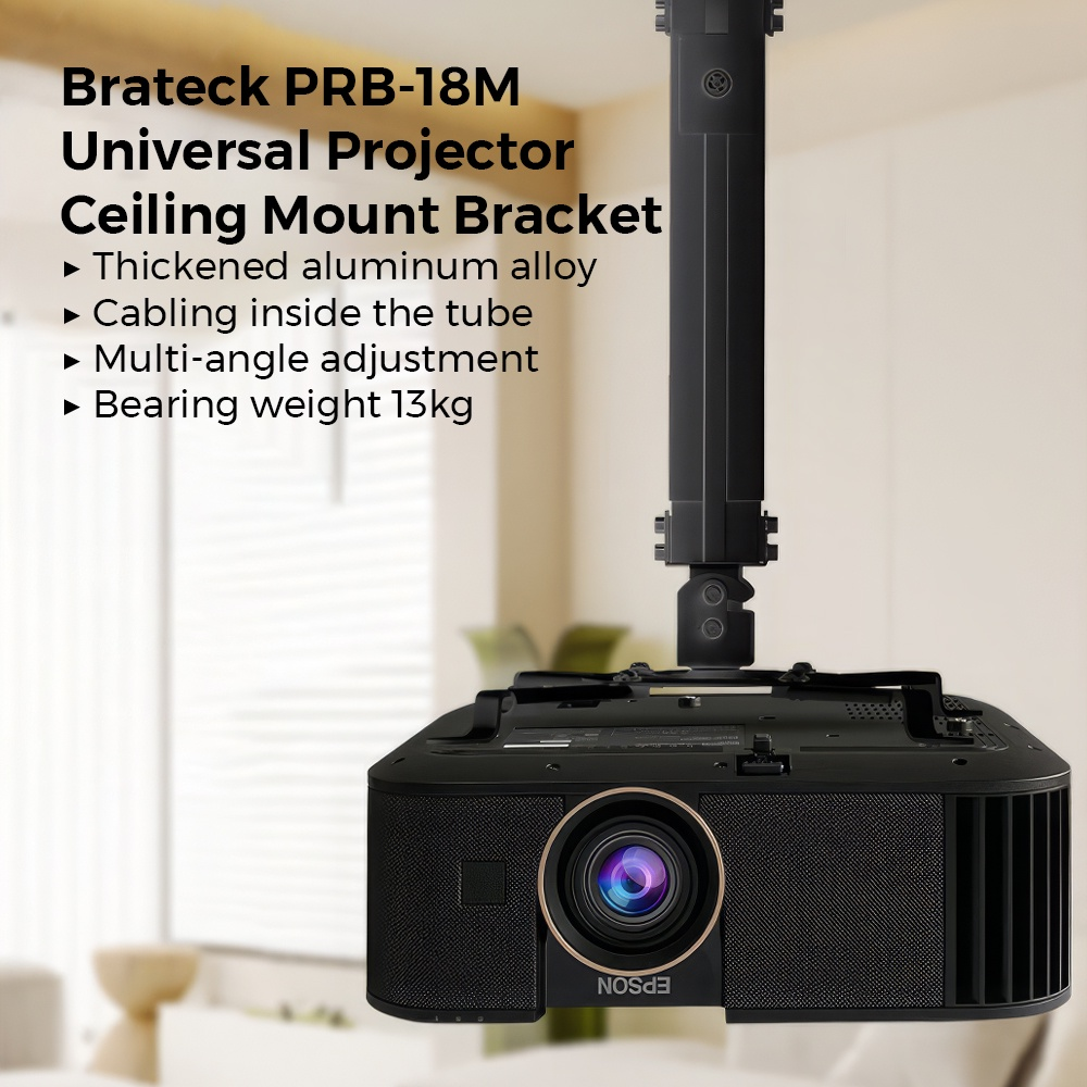 Brateck PRB-18M Universal Ceiling Projector Mount Support up to 13.5kg ...