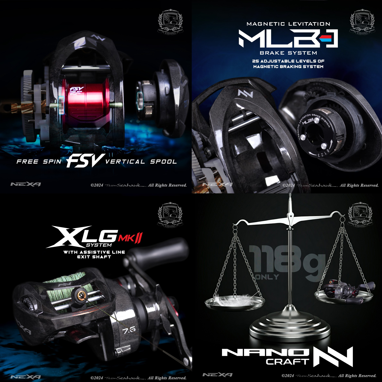 SEAHAWK NEXA 60HSL BAITCASTING REEL MINI Size BC REEL BAITCASTING UL ...