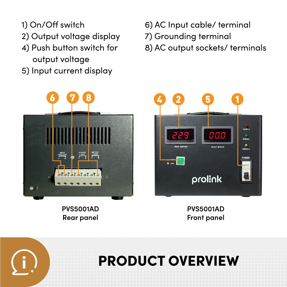 [PVS Series] Prolink 1000VA-10000VA Voltage stabilizer Servo Motor ...