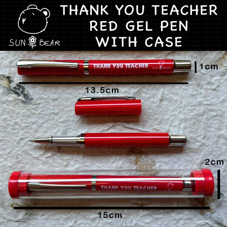Teachers Day Gift Premium Gel Pen with Case Stationery Thank You ...
