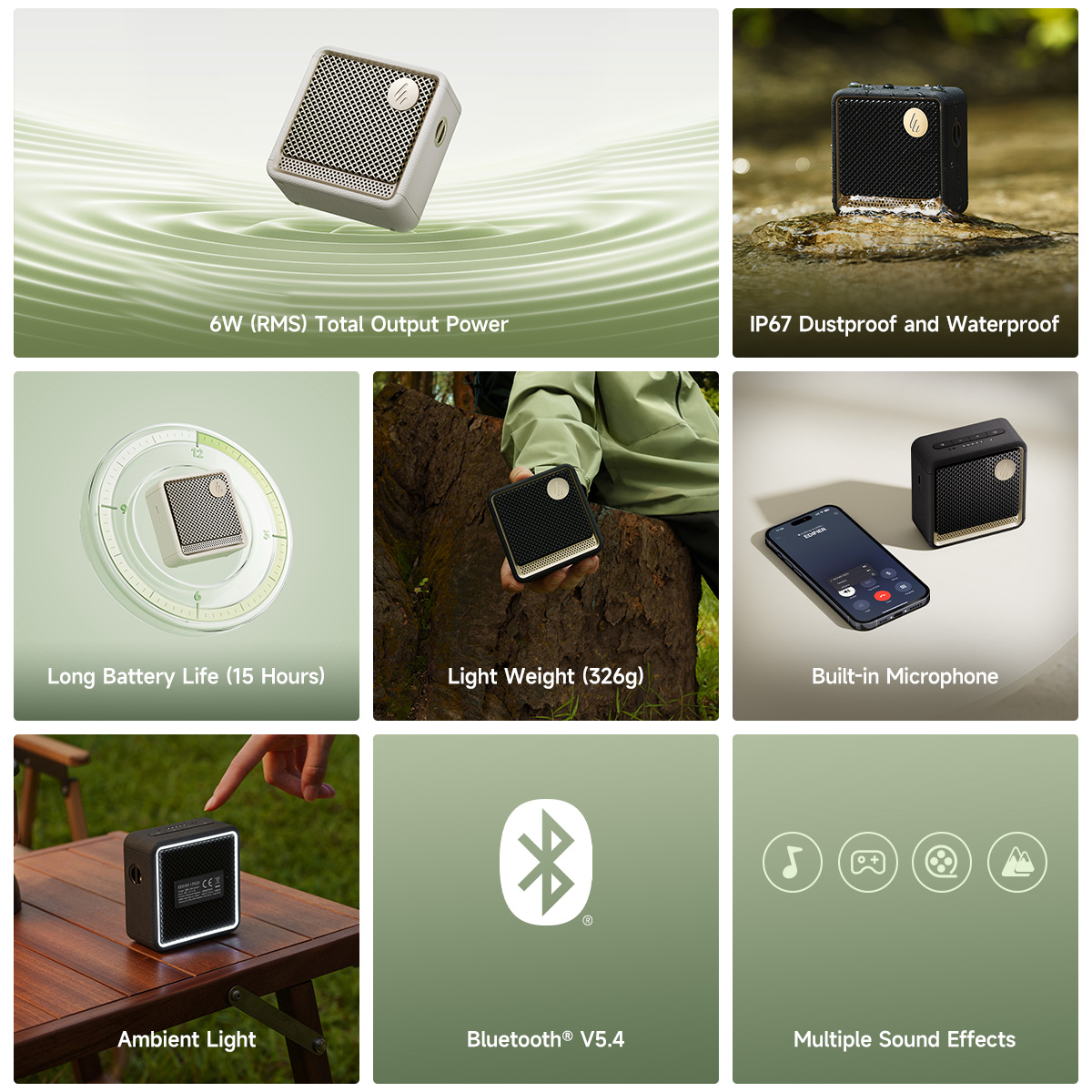 Edifier ES20 RGB Light Wireless Portable Bluetooth Speaker with ConneX ...