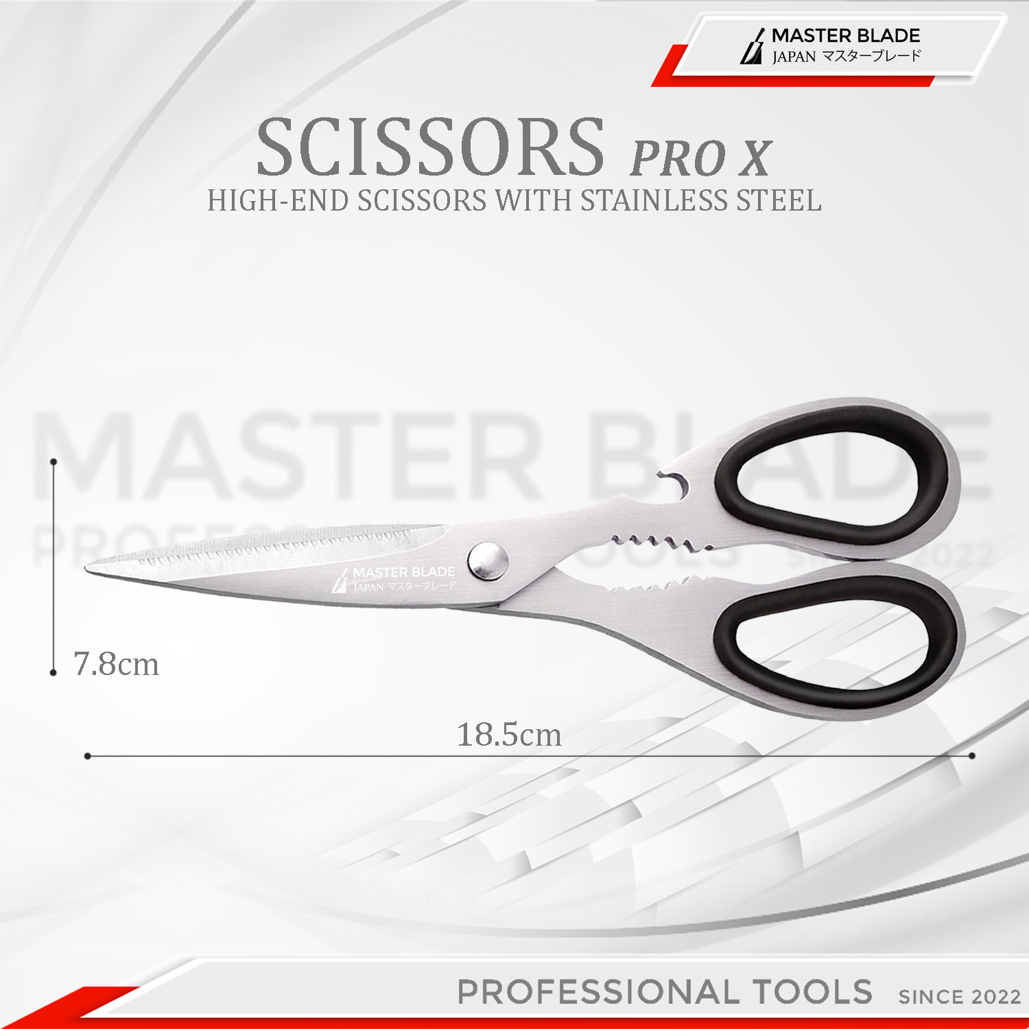MASTER BLADE Kitchen Scissors Gunting Peeler Dapur Heavy Duty Stainless ...