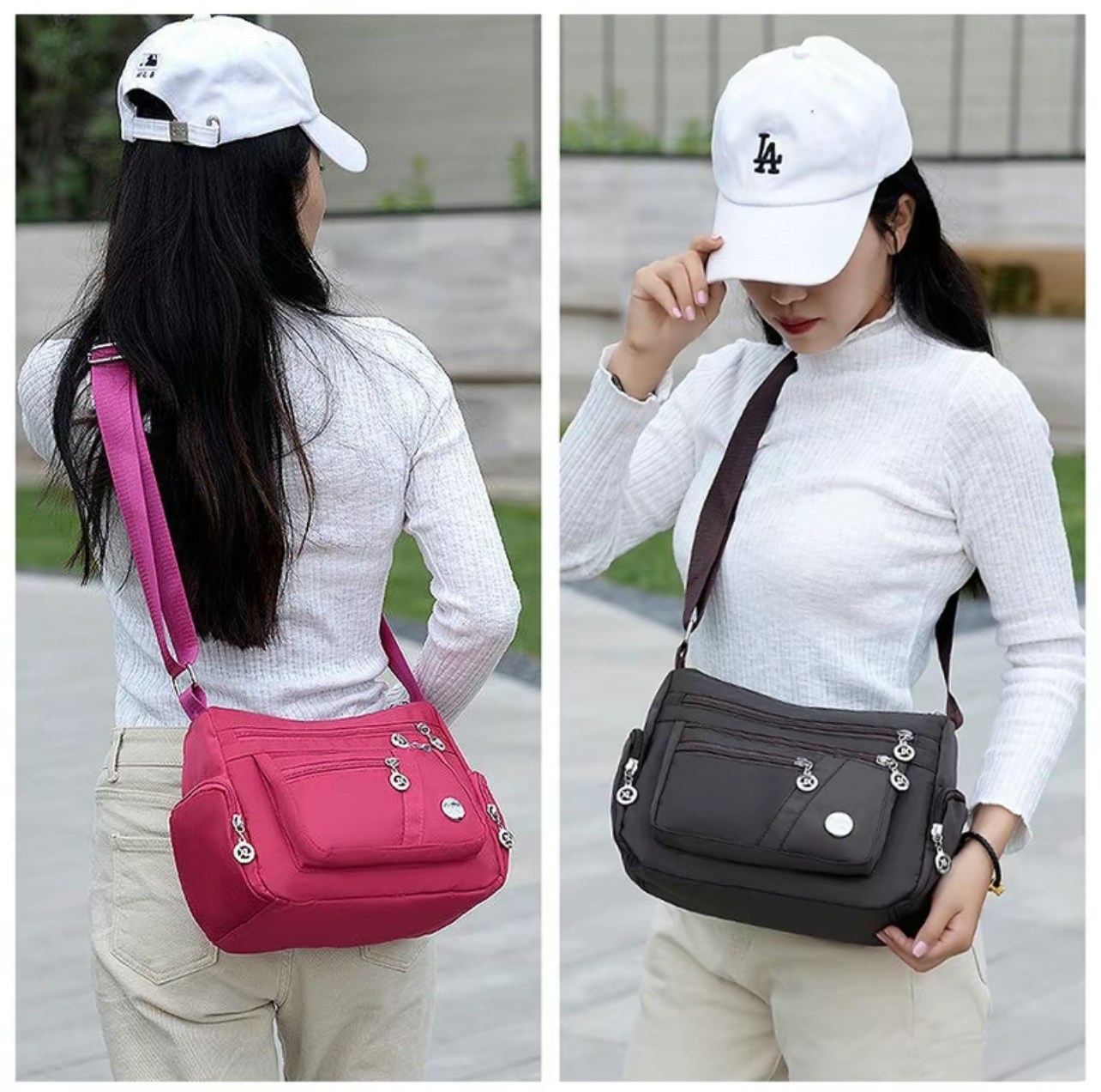 READY STOCK SUPERINN Waterproof Women Handbag Nylon Sling Travel Bag ...