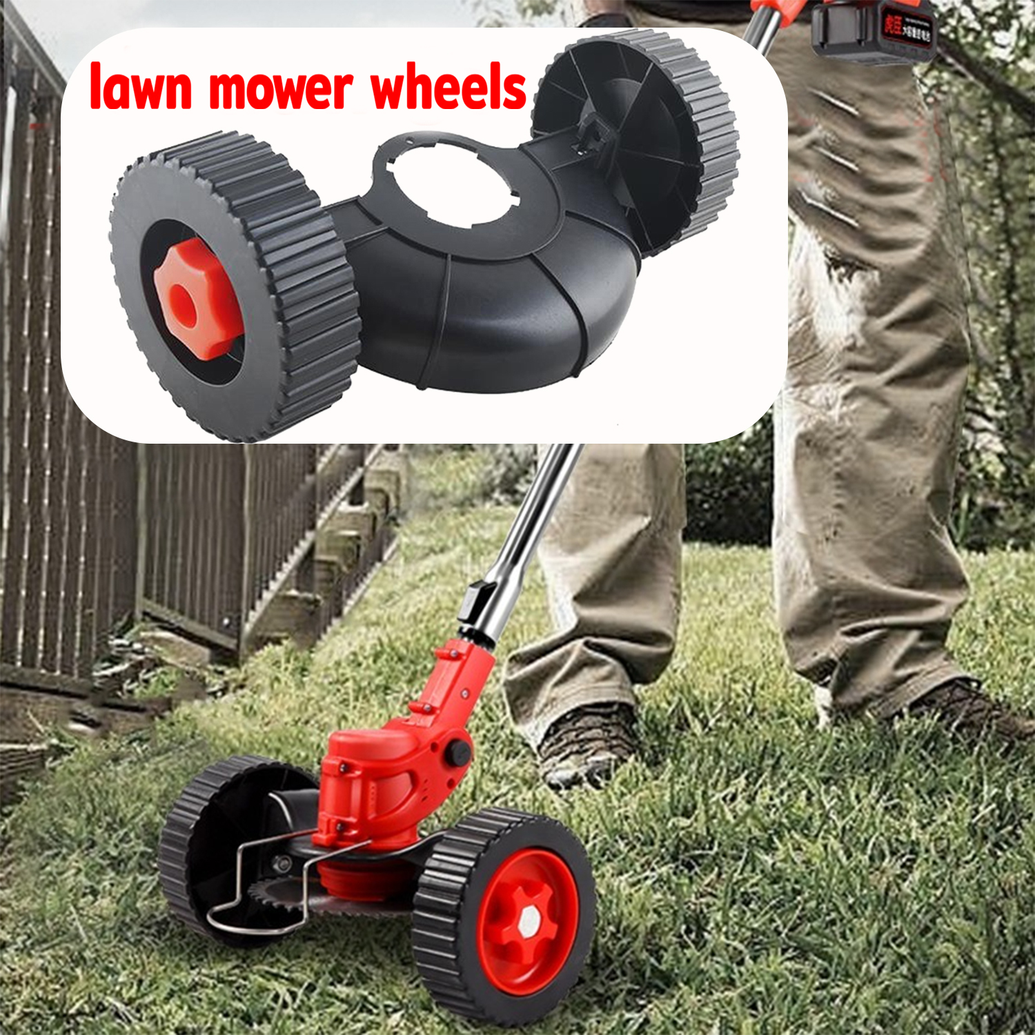 Wheel for Cordless Grass Trimmer Mesin Rumput Bateri Bateri Grass ...