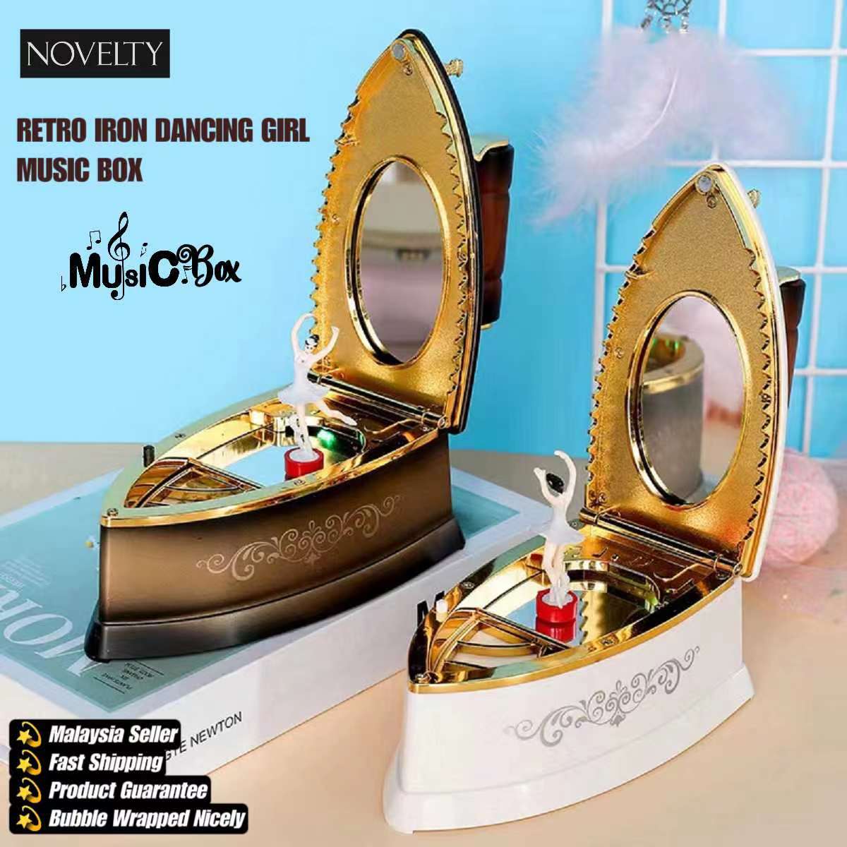 Retro Music Box Kotak Muzik Klasik Souvenir Cenderahati Hiasan Antik ...