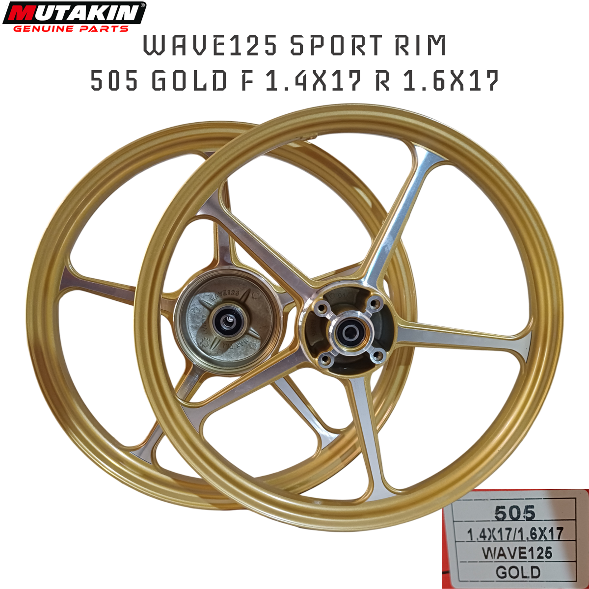 LELONG! SE505 505 SPORT RIM HONDA EX5 HIGH POWER WAVE110 WAVE125 ...