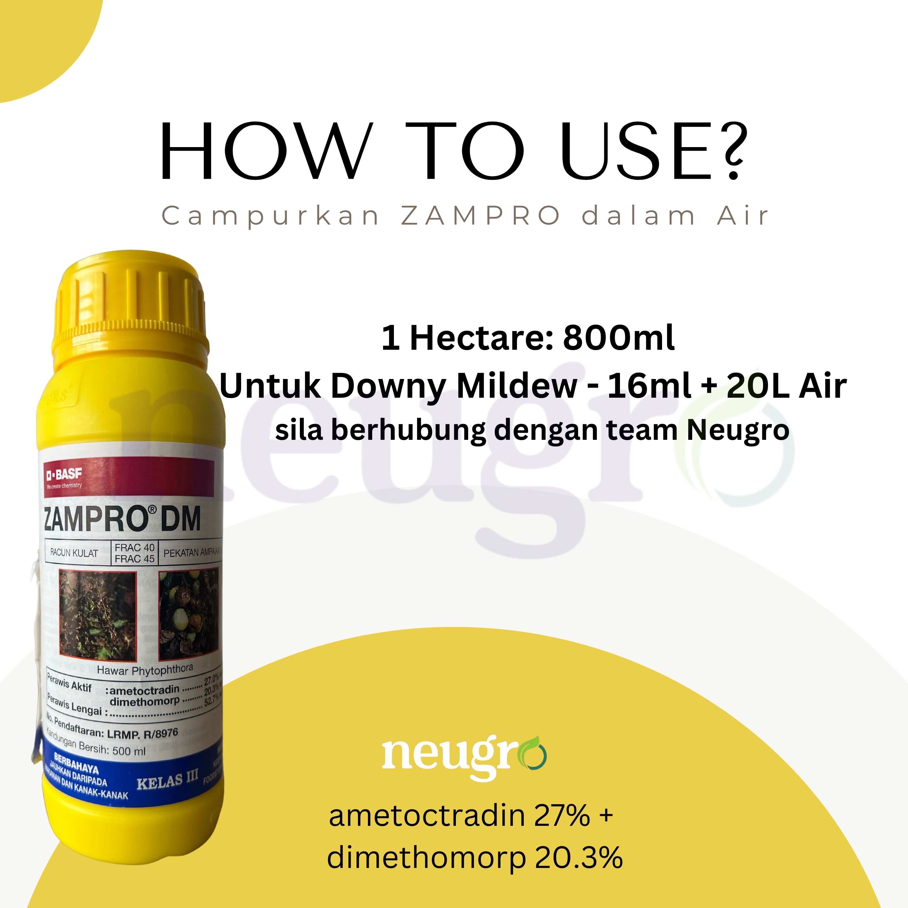 BASF Zampro® DM 500ML Fungicide - Racun Kulat Kawal Oomycete Busuk Buah ...