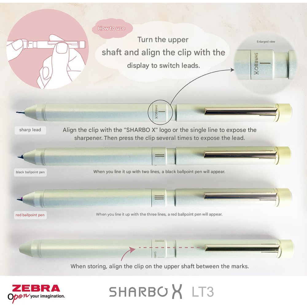 Zebra Sharbo X LT3 Nuance Color Series Japan Limited Edition P-SB22-NC ...