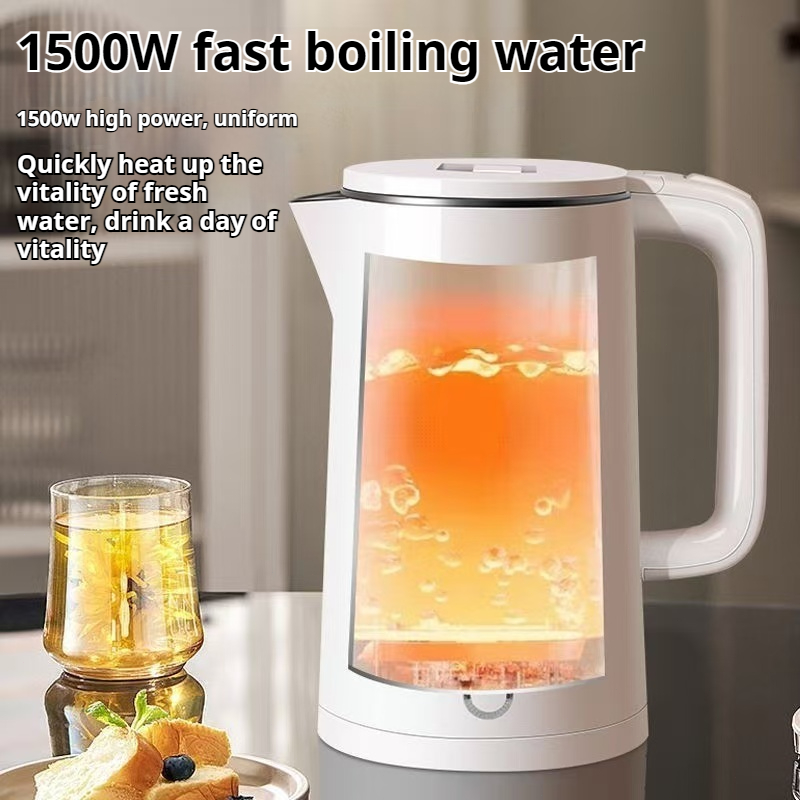 Big Capacity Electric Kettle Jug Double Layer Heat Insulation Stainless ...