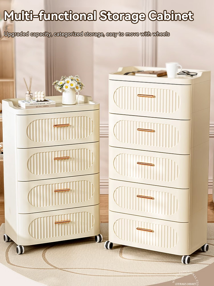 Multipurpose Modern Bedside Side Drawer Storage Cabinet With Wheels ...