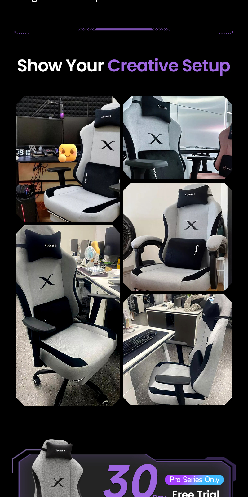 Xpanse Xnova Gaming Chair Kerusi Gaming Office Chair Computer Ergonomic