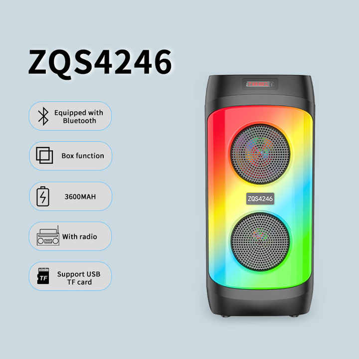 Original Portable Bluetooth Speaker RGB Light ZQS-4246 Wireless ...