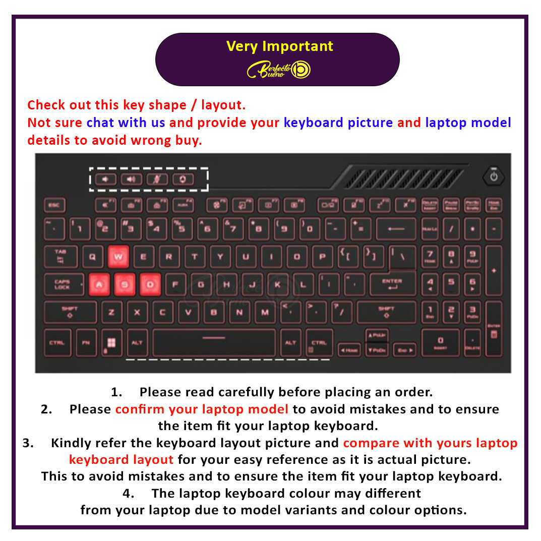 Keyboard Protector For ASUS TUF A15 2024 2023 2022 F15 F16 F17 Model ...