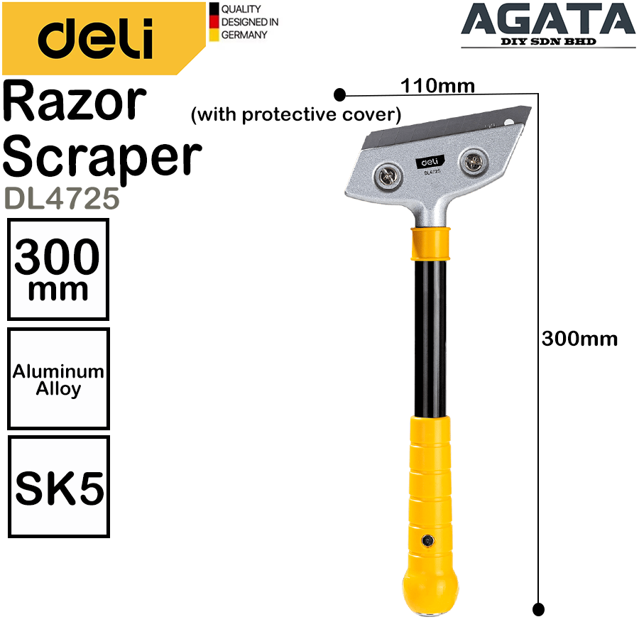 Deli Metal Scraper / Razor Scraper – 145mm & 300mm | Razor Blade ...