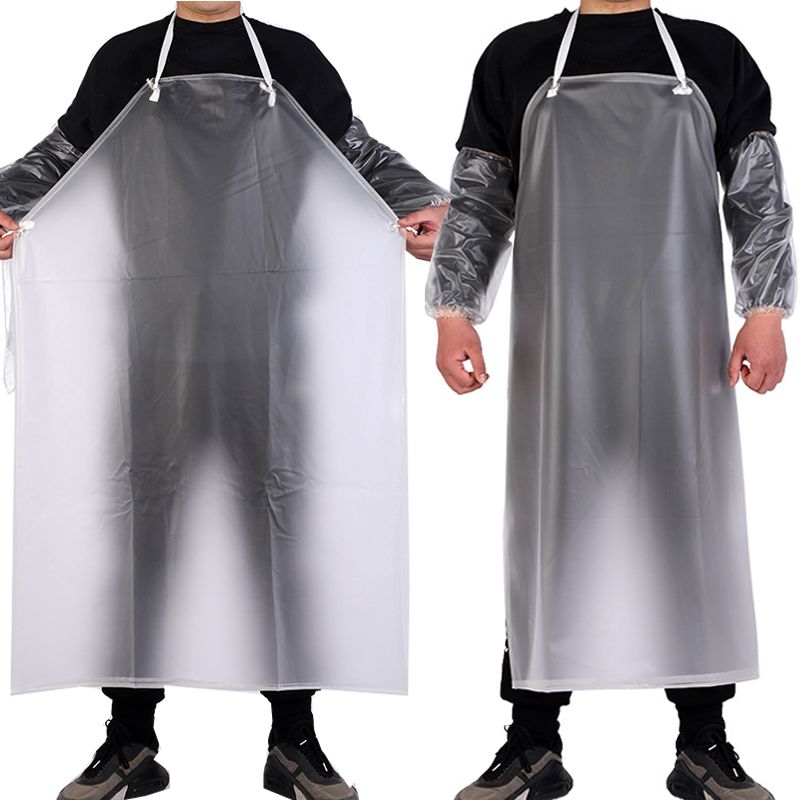 Transparent PVC Aprons Chef Butcher Antifouling BBQ Kitchen Work ...