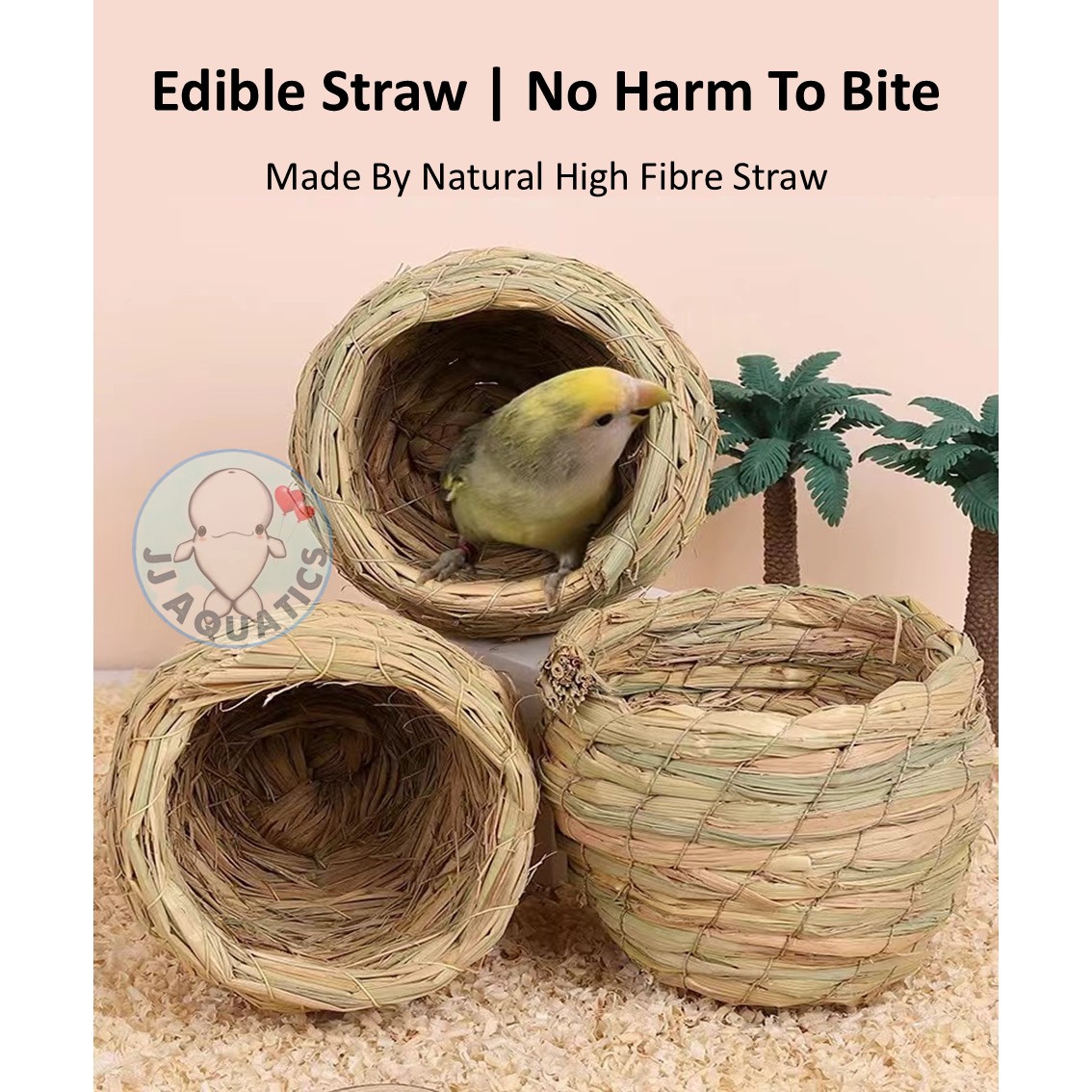 🔥Ready Stock🔥Natural Straw Bird Nest Sarang Burung Parrot Home House ... - Ventilation In Parrot Home Enclosures
