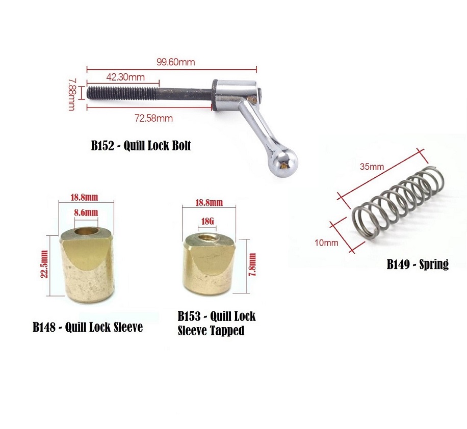 B148 B149 B152 B153 CNC Conventional Milling Machine Spare Parts Quill ...