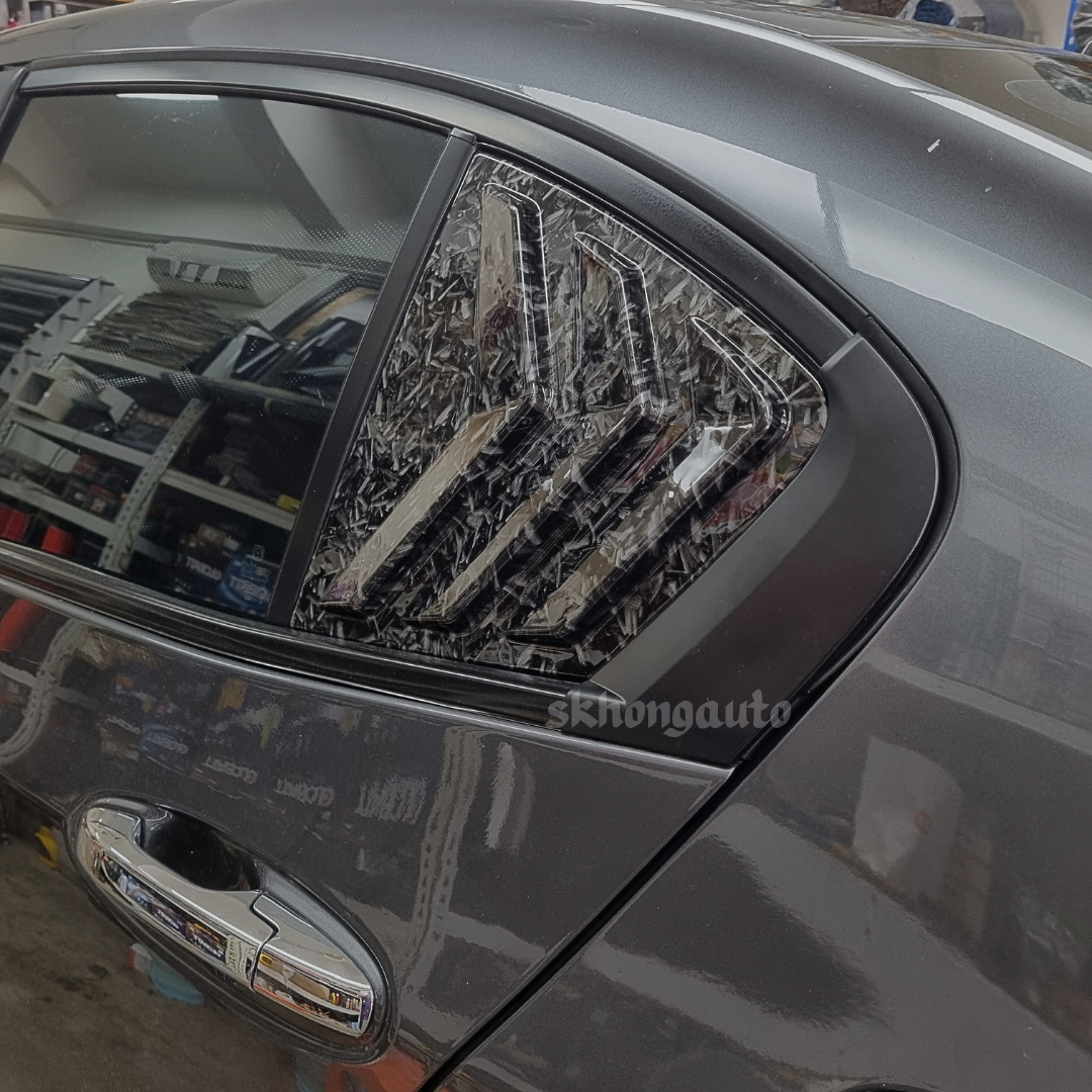 honda city tmo 2008-2013 car triangle window side cover mustang carbon ...