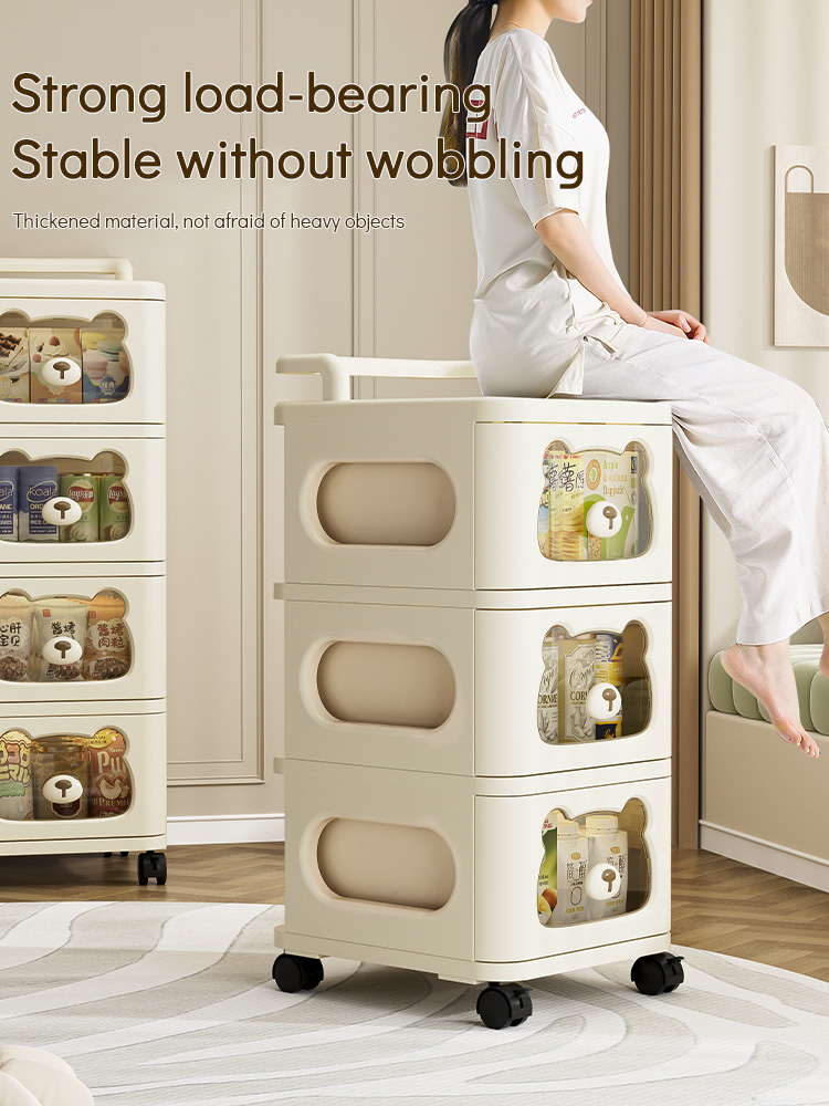 Multifunctional Storage Rack Snack Trolley With Wheels Movable Rack ...