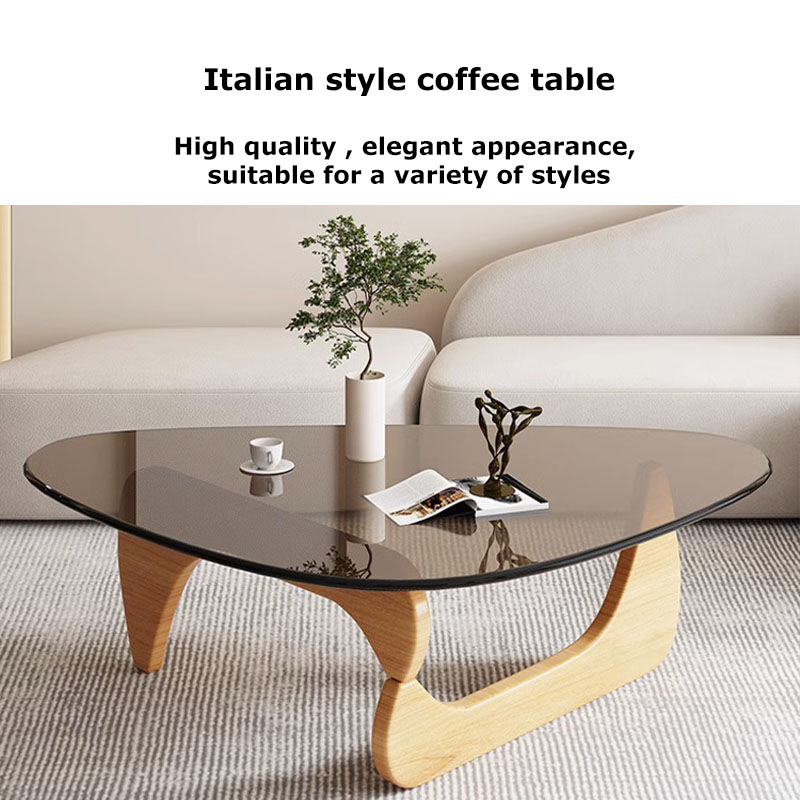 🔥Ready Stock🔥Coffee Table Triangle Glass Table Vintage Coffee Table ...