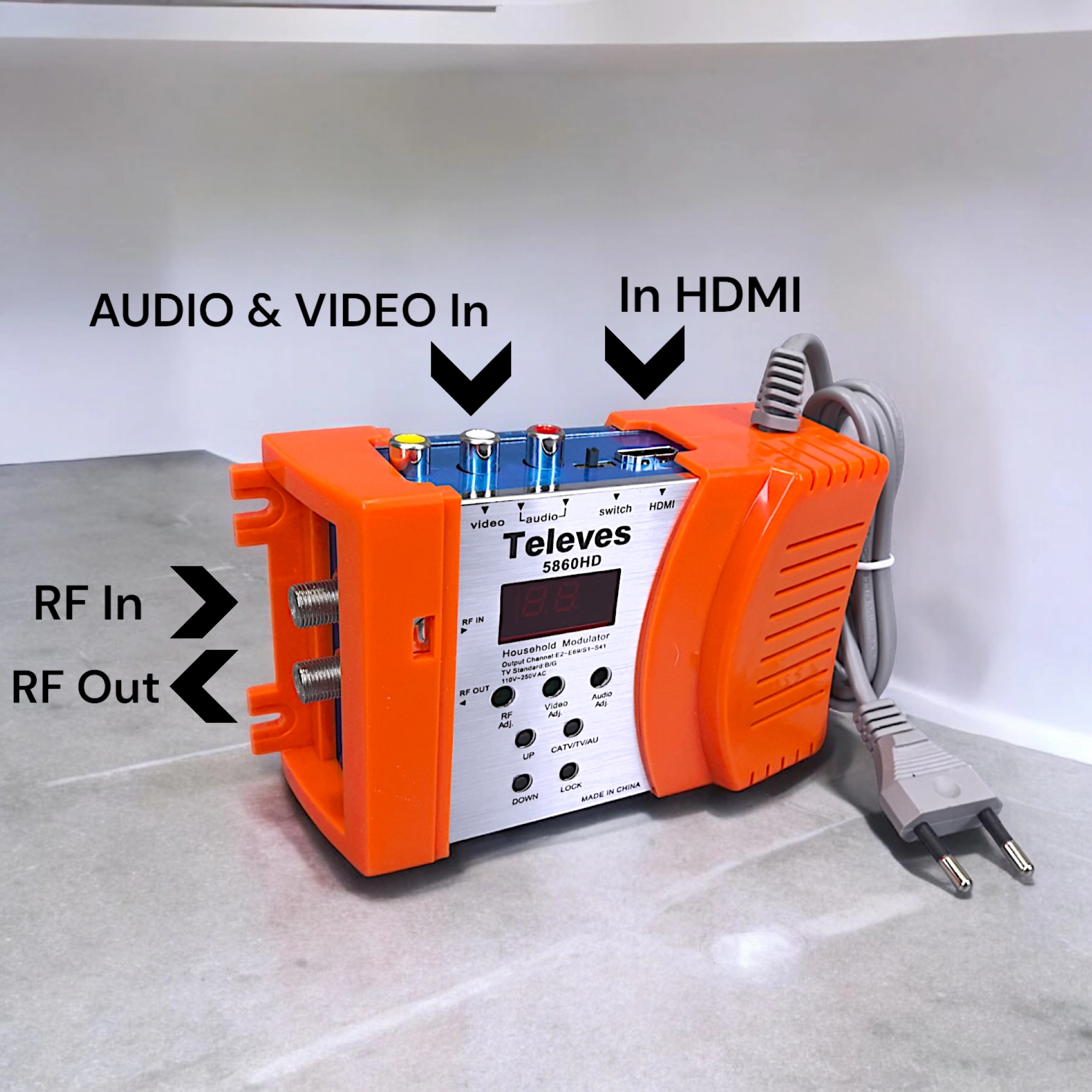 TELEVES 5860HD HDMI / AV / RF IN TO RF OUT ANALOG MODULATOR | Shopee ...