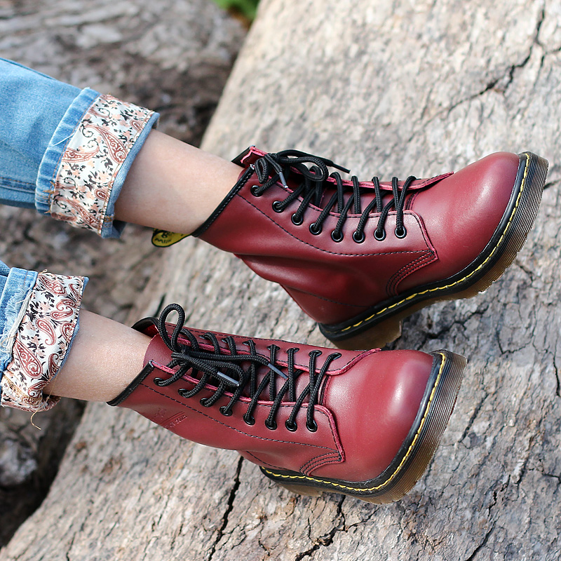 WHITBY【COD】British Leather Boots High-Top Plus Men's Boots Large Size ...