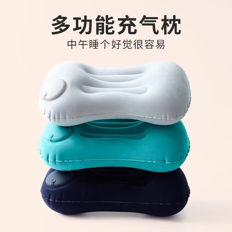 Press Type Inflatable PVC Air Pillows Portable travel Pillow Camping ...