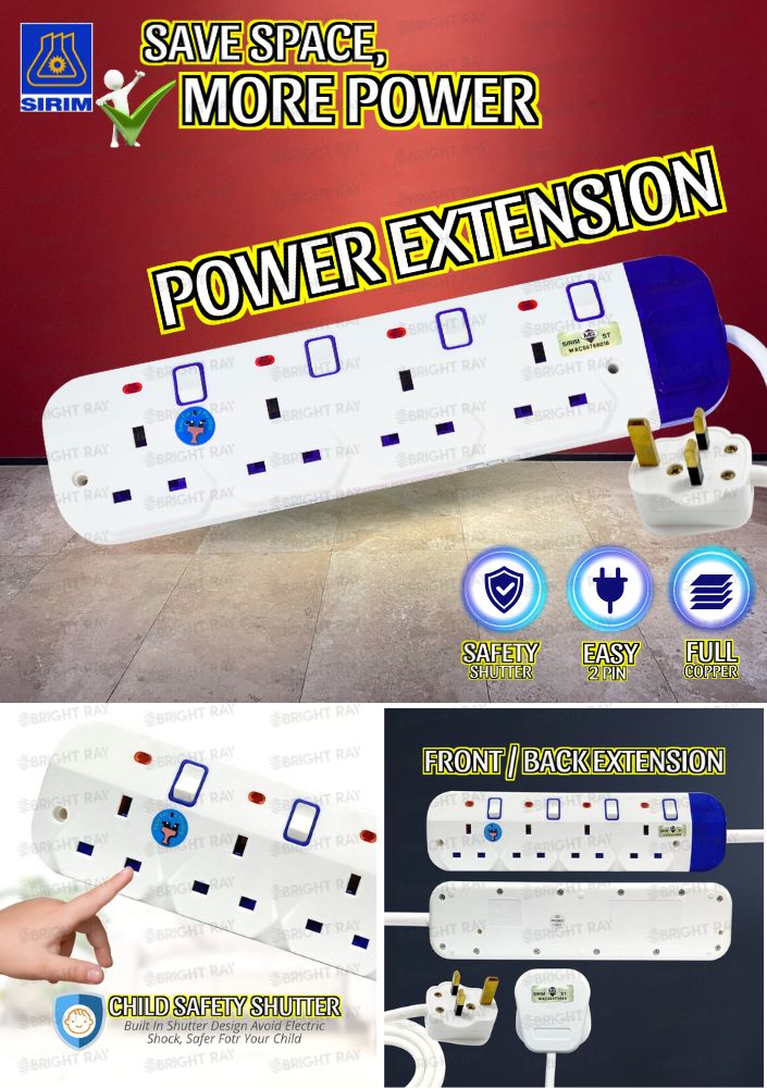 𝐆𝐋𝐎𝐁𝐀𝐋 𝐏𝐑𝐎 Extension Wayar Soket Plug Socket Trailling Socket Plug ...