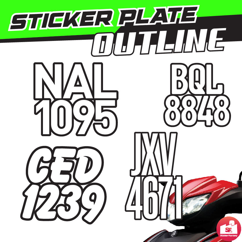 Motorcycle Sticker Number Plate Number Background | Shopee Malaysia