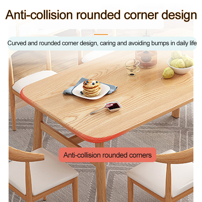 140CM Wood Dining Table Set Rectangular Modern Meja Makan Ikea Kitchen ...