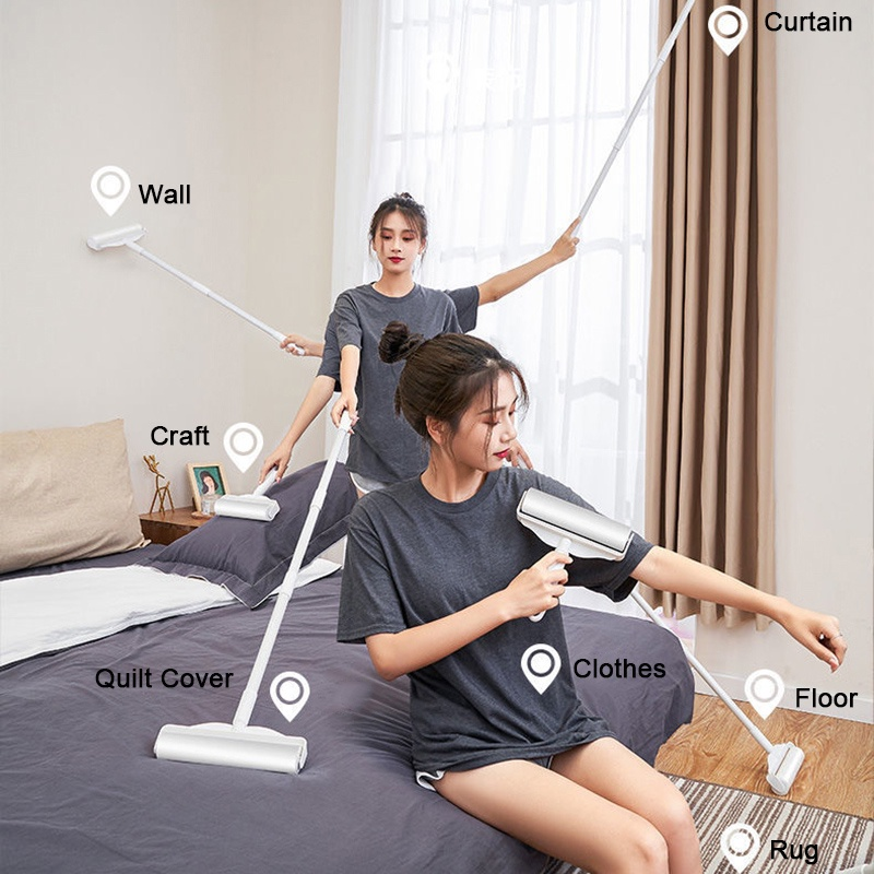 MLADEN 24cm Sticky Lint Roller Detachable Hair Fur Remover Rod Dust ...