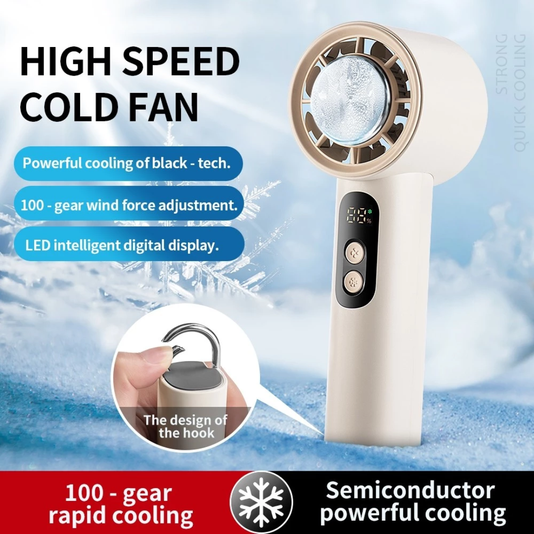 Y18 Handheld Ice Fan Cooling Portable Fan Powerful Turbo Fan High Speed ...