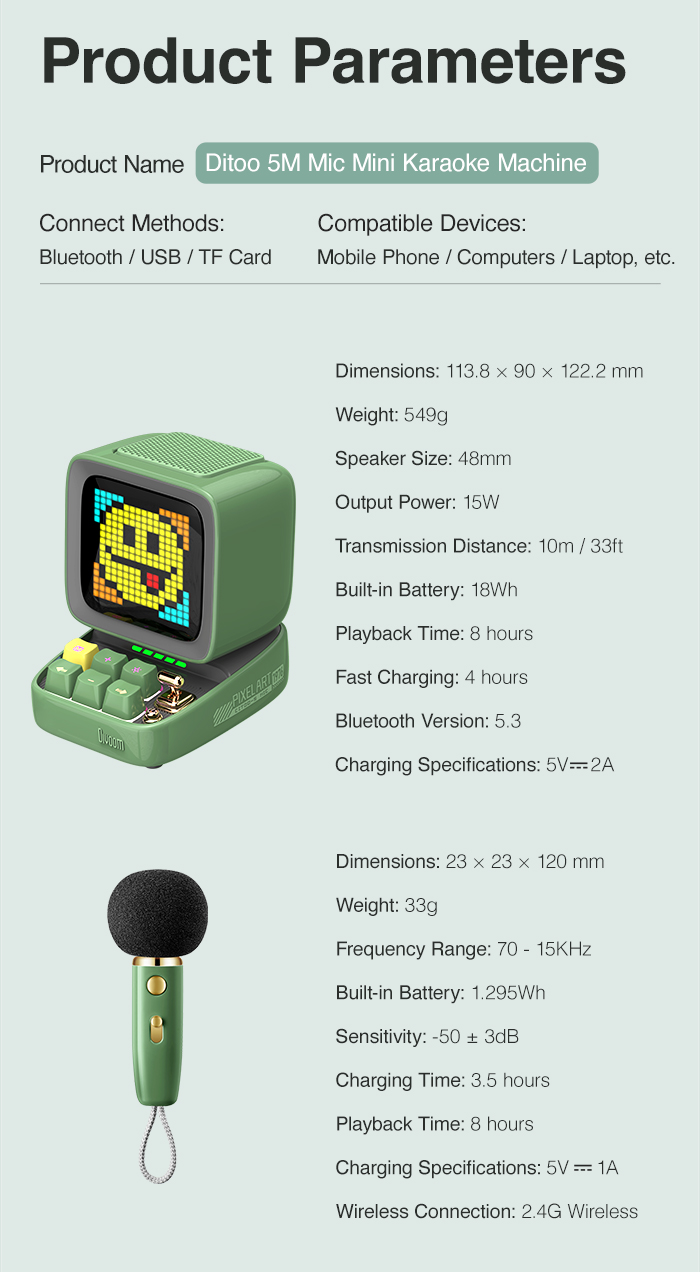 [READY STOCK] Divoom Ditoo 5M Global Version Pixel Art Game Portable ...