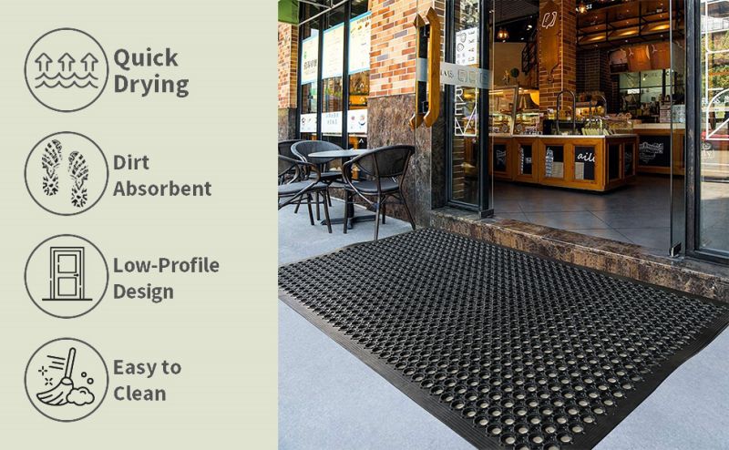 Thick Anti-Slip Rubber Anti-Fatigue Kitchen Floor Mat 3x5 Feet Pelapik ...