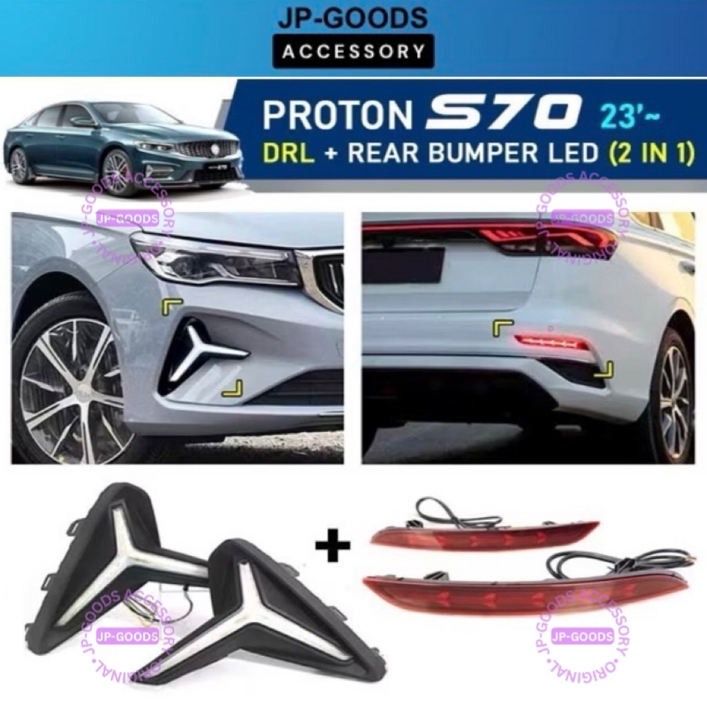 Proton S70 DRL Signal Running Daylight & Rear Bumper Running LED 2PCS ...