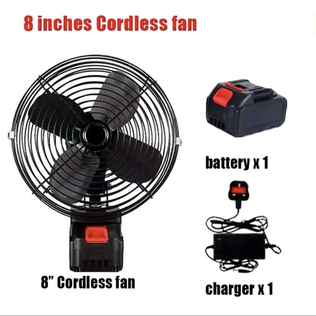 Lithium Battery 8 inch Mini Electric Fan Portable Fan Cordless 88VF ...