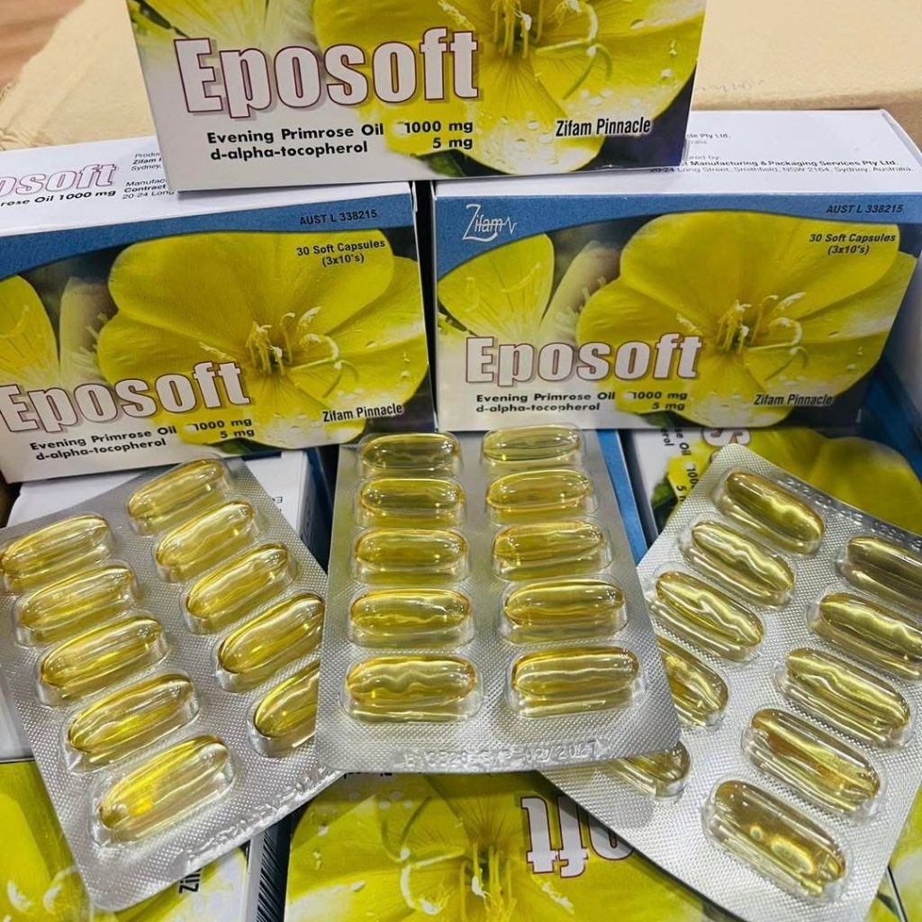 EPOSOFT Evening Primrose Oil Capsules အမျိုးသမီးတိုင်းအတွက် အီပိုဆော့ ...