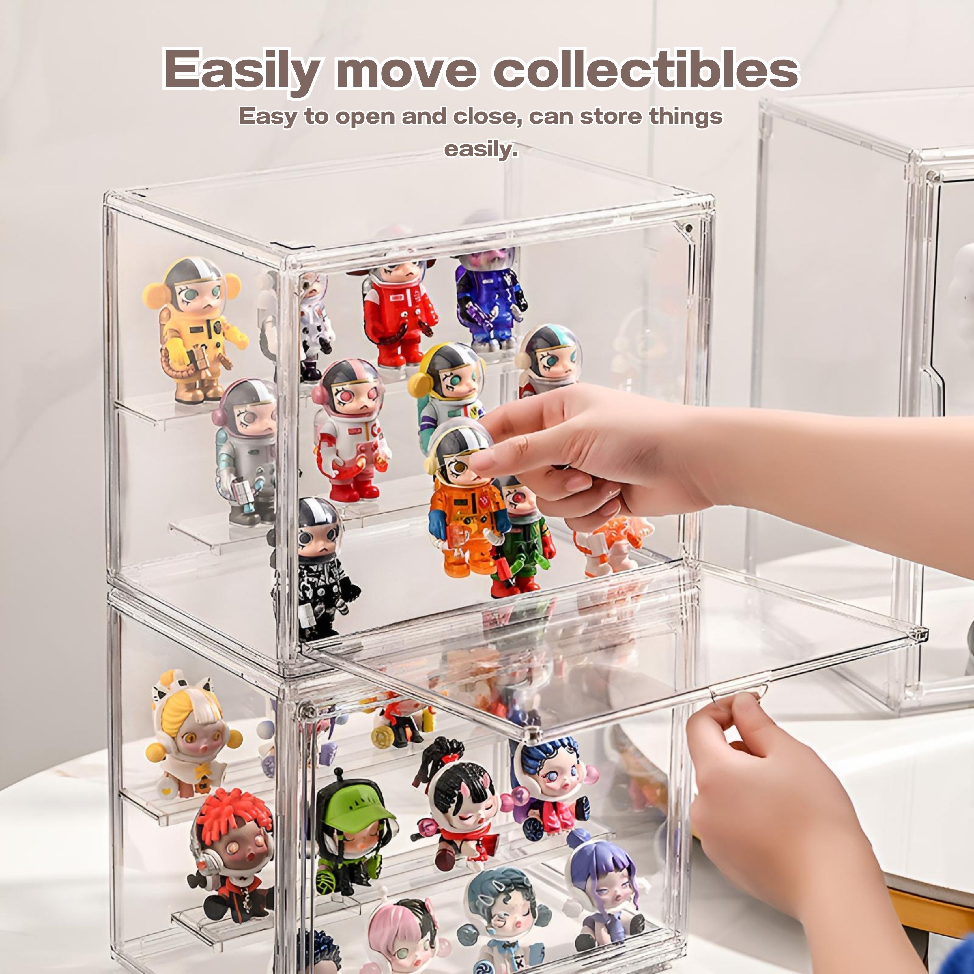 Acrylic Display Rack Clear Ladder Handmade Anime Showcase Figures Car ...