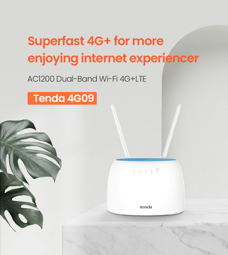 Tenda 4G09 Dual-Band AC1200 Wireless Router with SIM Slot - High-Speed ...