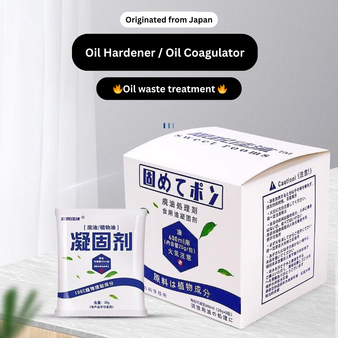Waste Oil Coagulant Cooking Oil Hardener for Easy Disposal of LeftoverOil FryerOil Effective Kitchen Oil Waste Treatment | Malaysia